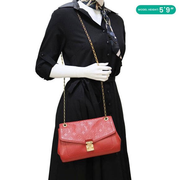 Louis Vuitton  Saint Germain PM Monogram Empreinte Leather Shoulder Bag Cerise - Picture 2 of 13